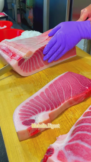 Premium whole Bluefin Tuna, rich buttery texture for Omakase-style dining