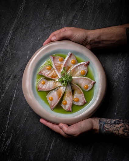 Wild Hamachi Sushi Chef Slicing at home